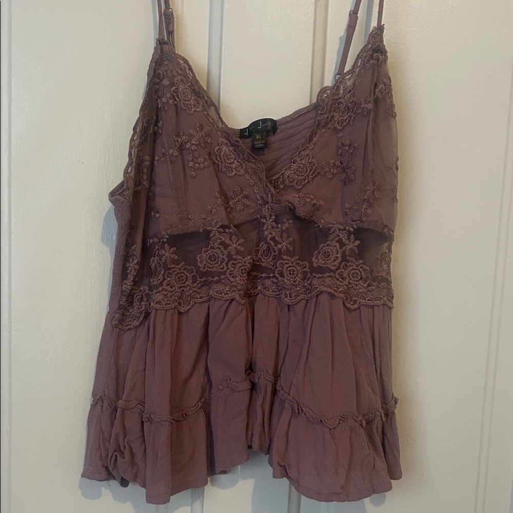 J for Justify Mauve Textured Blouse (PICK 3 for $15)